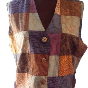 Effeci Patchwork Ladies Vest Size Large